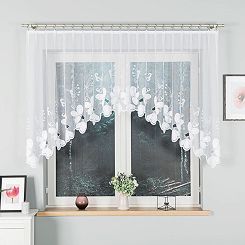 Firanka żakardowa gotowa na żabki TEODORA 250x120 biała