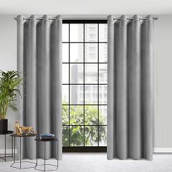 Zasłona gotowa na przelotkach ROSA 140x250 Design91 stalowy