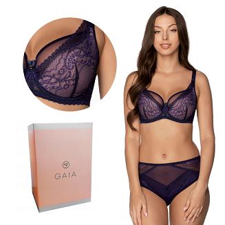 Biustonosz GAIA Semi-Soft Talia 1132 półusztywniany granatowy