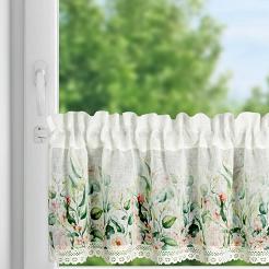 Firana gotowa na taśmie ESTERA 130x50 Eurofirany biały