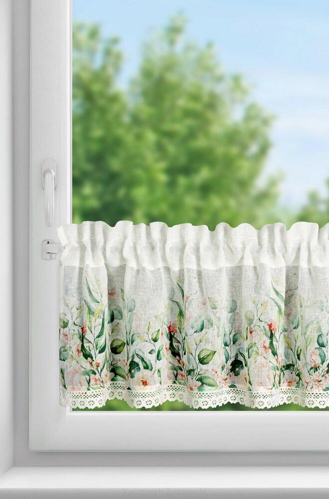 Firana gotowa na taśmie ESTERA 130x50 Eurofirany biały