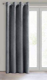 Zasłona gotowa na przelotkach DARLA 140x250 Eurofirany grafitowy