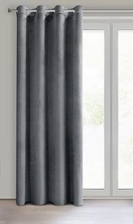 Zasłona gotowa na przelotkach DARLA 140x250 Eurofirany grafitowy