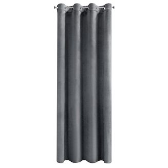 Zasłona gotowa na przelotkach DARLA 140x250 Eurofirany grafitowy