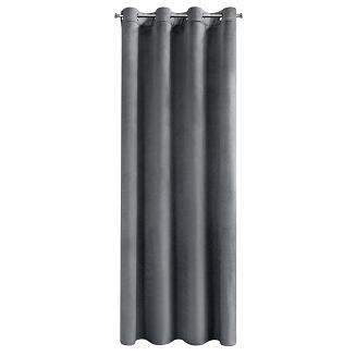 Zasłona gotowa na przelotkach DARLA 140x250 Eurofirany grafitowy