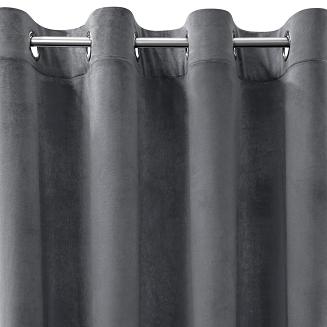 Zasłona gotowa na przelotkach DARLA 140x250 Eurofirany grafitowy