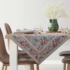 Obrus dekoracyjny 100x100 Eurofirany popielaty