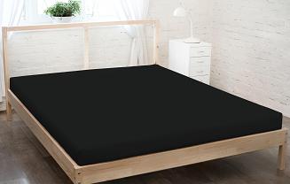 Prześcieradło jersey z gumką 120x200 czarny