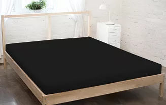 Prześcieradło jersey z gumką 120x200 czarny