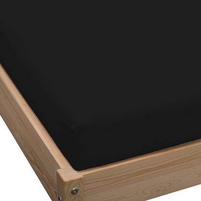 Prześcieradło jersey z gumką 120x200 czarny
