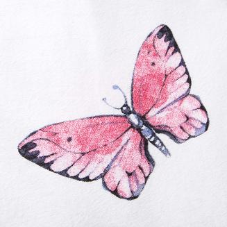 Pościel flanelowa FLANELOVE 220x200 kolorowa łąka kwiatów na białym tle