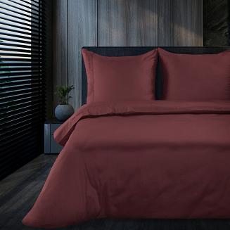 Pościel satynowa X1 140x200 Eva Minge Eurofirany bordowy