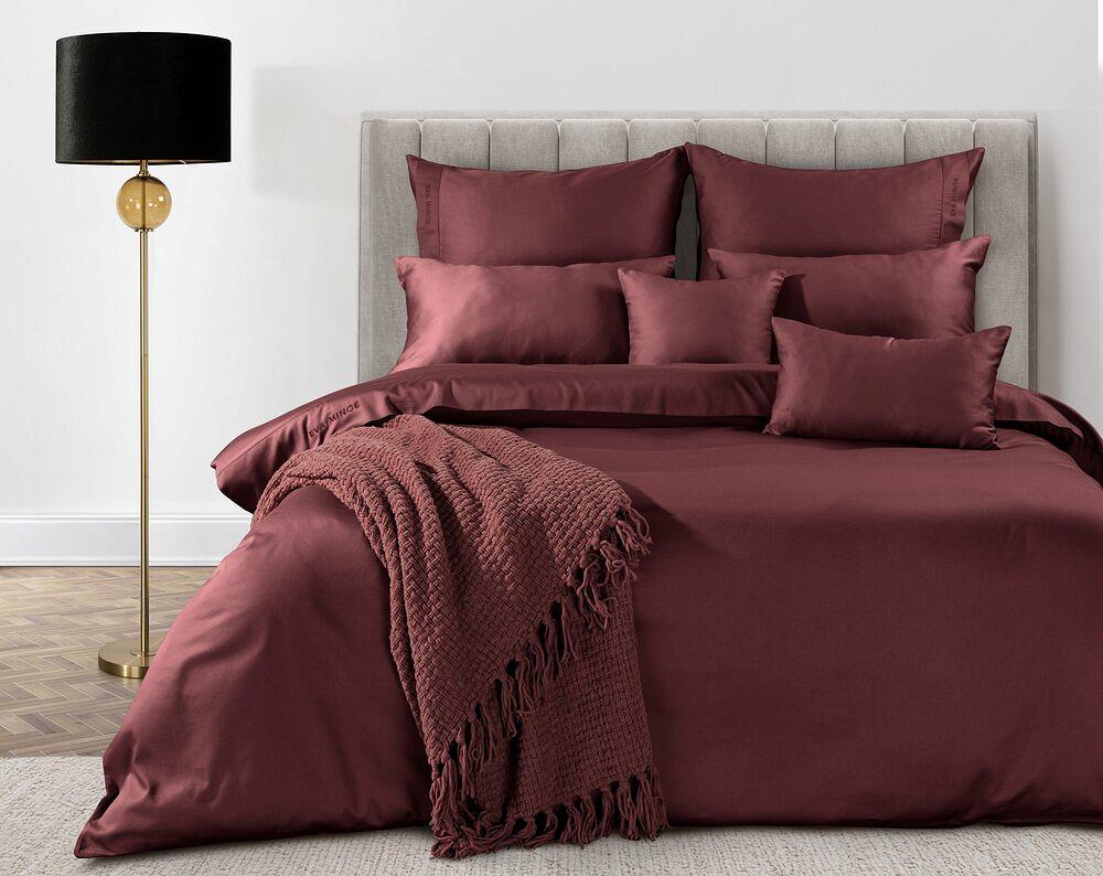 Pościel satynowa X1 140x200 Eva Minge Eurofirany bordowy