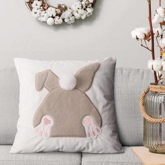 Poszewka dekoracyjna WIOSNA 45x45 Eurofirany jasnobeżowy