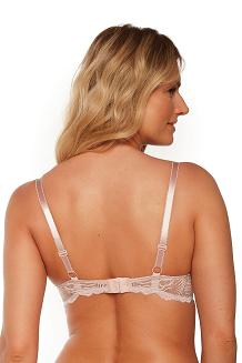 Biustonosz z koronką Push Up Abigail 1226 różowy