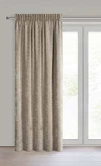 Zasłona gotowa na taśmie NILO 140x270 Eurofirany ciemnobeżowy