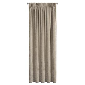 Zasłona gotowa na taśmie NILO 140x270 Eurofirany ciemnobeżowy