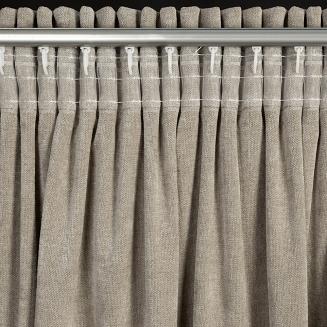 Zasłona gotowa na taśmie NILO 140x270 Eurofirany ciemnobeżowy