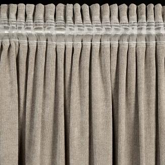 Zasłona gotowa na taśmie NILO 140x270 Eurofirany ciemnobeżowy