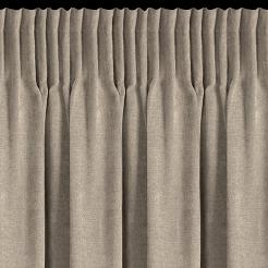 Zasłona gotowa na taśmie NILO 140x270 Eurofirany ciemnobeżowy