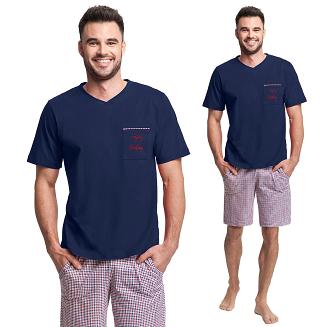 Piżama męska LUNA kod 787 granatowa