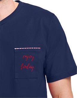 Piżama męska LUNA kod 787 granatowa