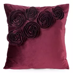 Poszewka dekoracyjna FLORES 45x45 Eurofirany burgundowy