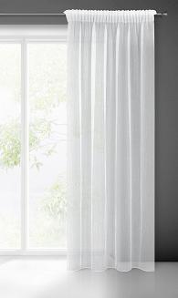 Firana gotowa na taśmie PILAR 140x270 Eurofirany biały