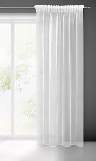 Firana gotowa na taśmie PILAR 140x270 Eurofirany biały