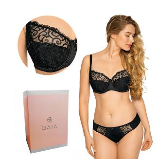 Biustonosz GAIA Semi-Soft Goldie 899 półusztywniany czarny