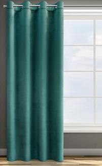 Zasłona gotowa na przelotkach ROSA 140x250 Design91 turkusowy