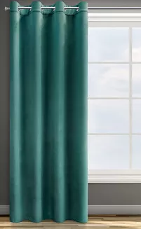 Zasłona gotowa na przelotkach ROSA 140x250 Design91 turkusowy