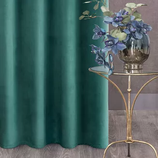 Zasłona gotowa na przelotkach ROSA 140x250 Design91 turkusowy