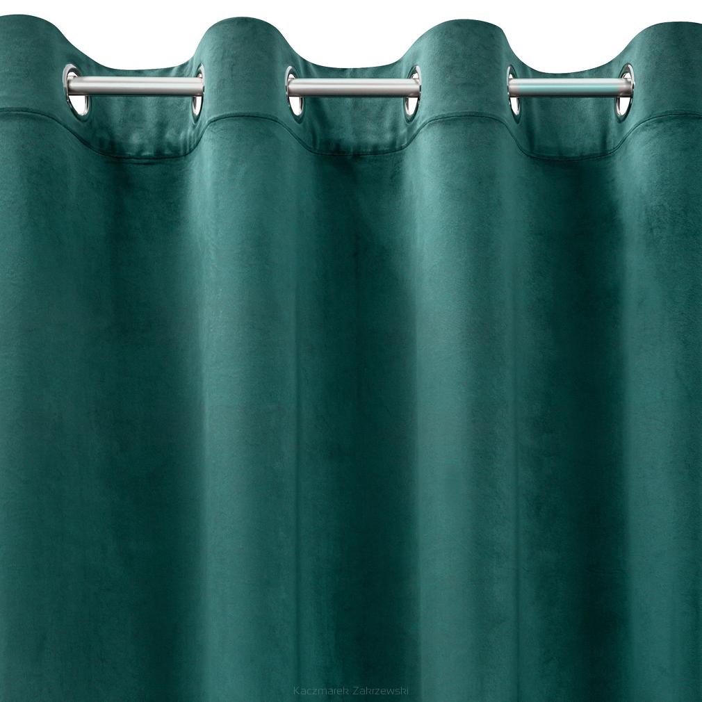 Zasłona gotowa na przelotkach ROSA 140x250 Design91 turkusowy