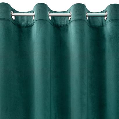 Zasłona gotowa na przelotkach ROSA 140x250 Design91 turkusowa