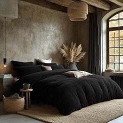 Pościel frotte 160x200 Darymex czarna