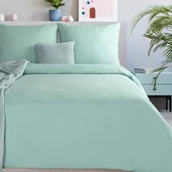 Pościel z mikrowłókna 140x200 Design91 zielona gładka