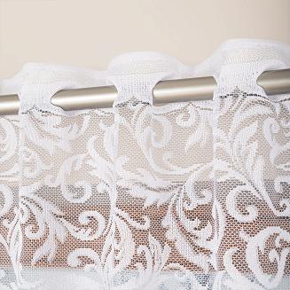 Firanka żakardowa gotowa na szelkach KASJANA 140x230 biała