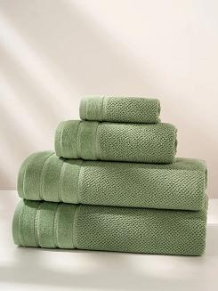 Ręcznik bawełniany o ryżowej strukturze Loren 100x150 pistacjowy