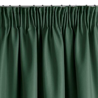 Zasłona gotowa na taśmie AGGIE 140x270 Eurofirany ciemny zielony