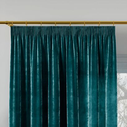 Zasłona gotowa na taśmie VELVI 140x230 petrolowa