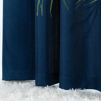 Zasłona gotowa na przelotkach JODEŁKA 140x250 niebieska