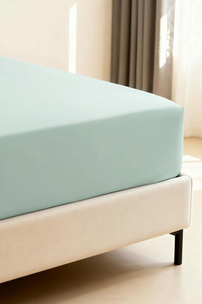 Prześcieradło bambusowe z gumką 120x200 szałwiowe