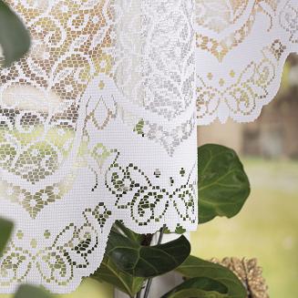 Firanka żakardowa gotowa na żabki BOGUMIŁA 300x160 biała