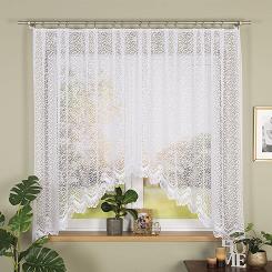 Firanka żakardowa gotowa na żabki BOGUMIŁA 300x160 biała