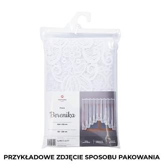 Firanka żakardowa gotowa na żabki BERENIKA 400x160 biała