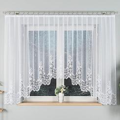 Firanka żakardowa gotowa na żabki BERENIKA 400x160 biała