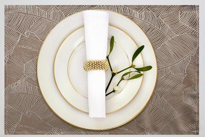 Obrus / serwetka dekoracyjny ISLA 30x40 Eurofirany ciemnobeżowy