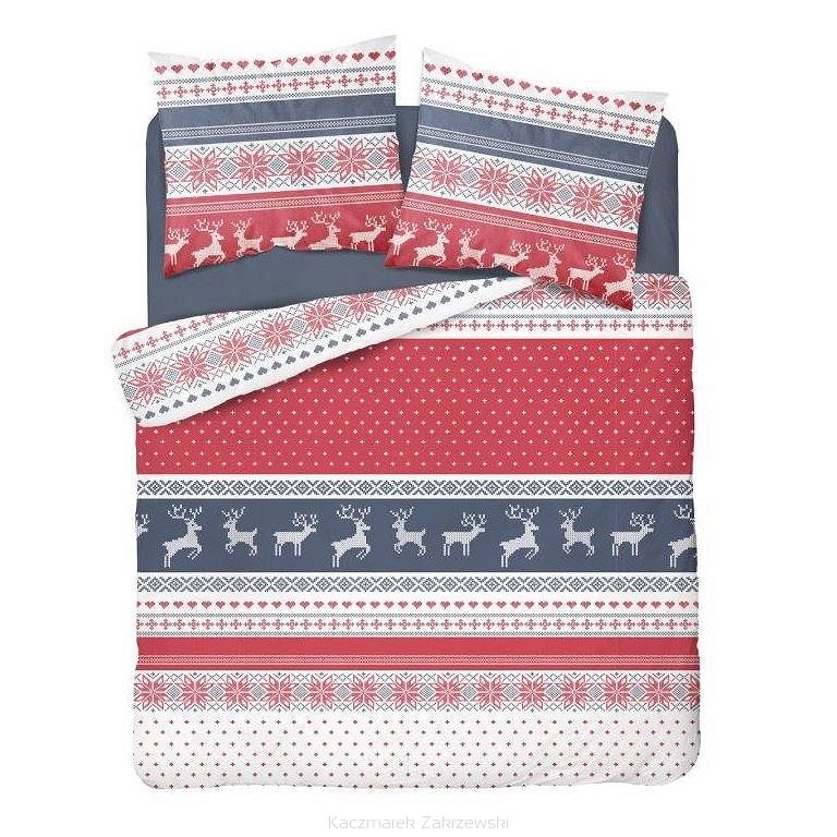 Pościel flanelowa 160x200 norweski wzór 3308A