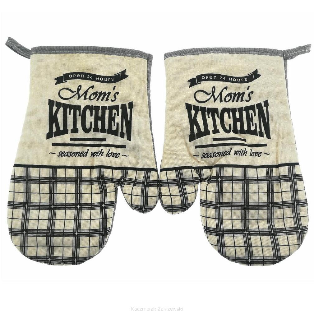 Rękawice kuchenne 18x27 z magnesem 2 szt. retro kitchen
